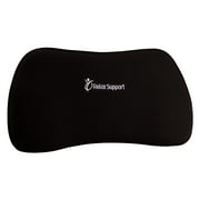 Relax Support - 100% Memory Foam Lumbar Support Pillow, Back Pillow for Office Chair & Car (Black)