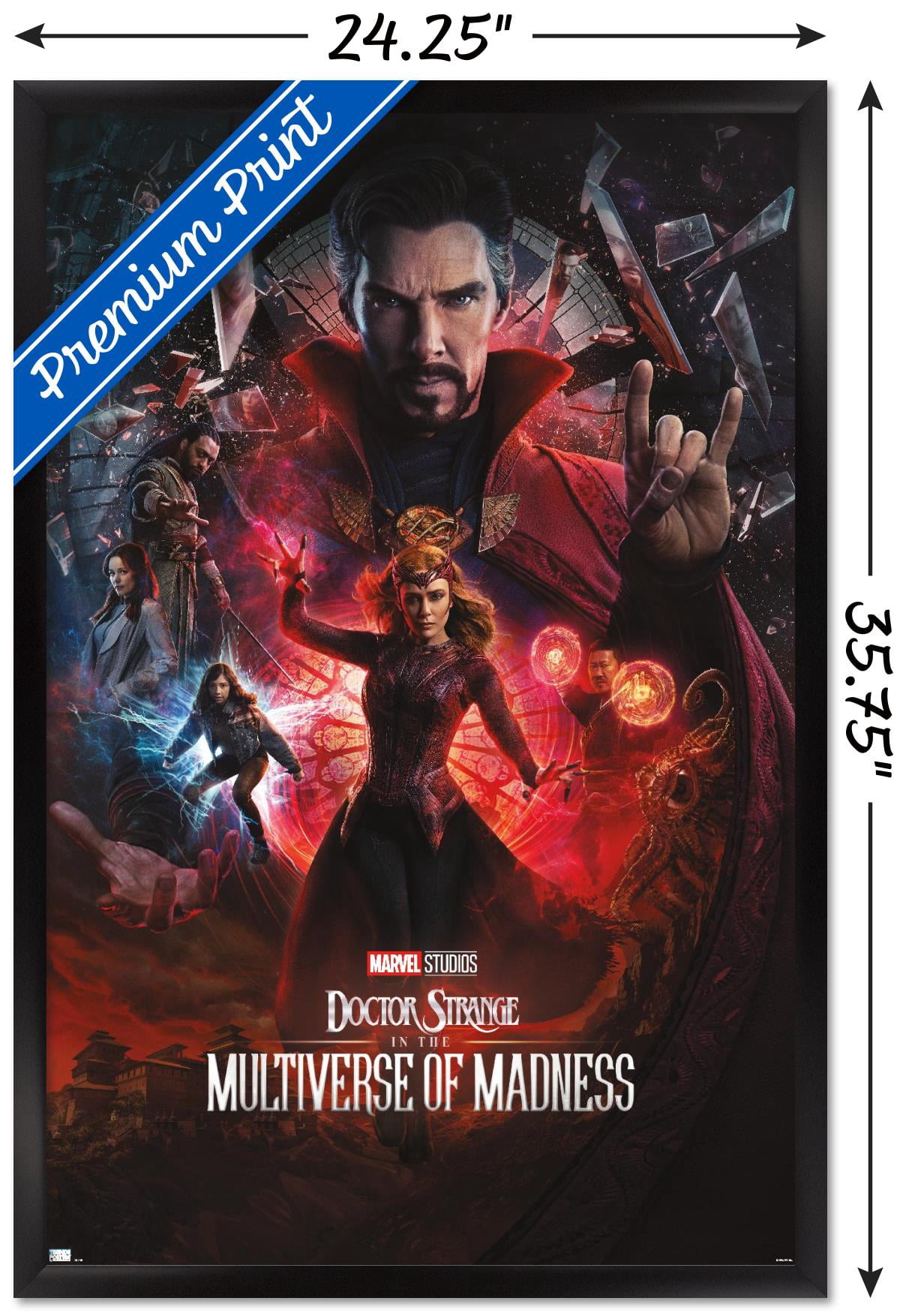 Marvel Doctor Strange in the Multiverse of Madness - One Sheet Variant Wall Poster, 22.375" x 34" Framed