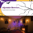 thumbnail image 4 of SDJPOI 3-Pack Halloween Lighted Tree Set - 4FT, 5FT, 6FT Black Spooky Trees with Purple LED Lights for Indoor Outdoor Decor, 4 of 7