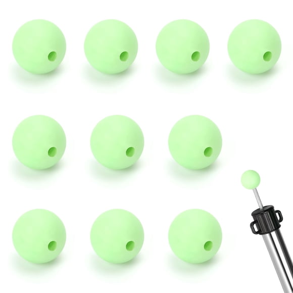 [ Juego de 10 Tapas Luminosas SANLIKE de Punta para Varillas de Lona, TPR, para Tiendas de Campaña ]