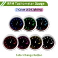 thumbnail image 6 of Unique Bargains 2" 52mm Tachometer Gauge Colorful Pointer RPM Tachometer tach Gauge 0-9000RPM w/ Sensor and Bracket Universal Tachometer Car DC 12V, 6 of 7