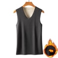 thumbnail image 4 of FINALGANG Mens Sweater Vest Solid Color Black Reversible V Neck Sleeveless Thermal Vest Contrast Lining Casual Warm Undershirt For Daily Layering Wear Versatile Knitwear, 4 of 4