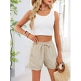 thumbnail image 5 of Women'S Shorts Casual Summer Shorts High Waisted Comfy Pull on Shorts with Pockets Color L, 5 of 9