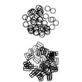 thumbnail image 1 of Ajustador de correa de sujetador negro de 200 piezas, s en O de 15 mm, 8 para manualidades de costura de lencería Macarena O Anillos Sujetador STRUP AJUSTADOR, 1 of 8