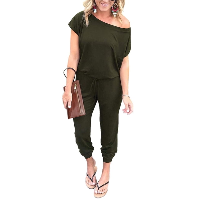 Mono PRETTYGARDEN con Hombros Descubiertos Verde Talle S