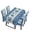Blue Poppy Floral, variant on TSOVTHRID Rooster Chicken Duck Floral Print 5 Pcs Table Cloth with Chair Covers Set Easy-Clean Elastic Rectangle Tablecloth with Seat Slipcover Set for Home Restaurant Hotel Decor