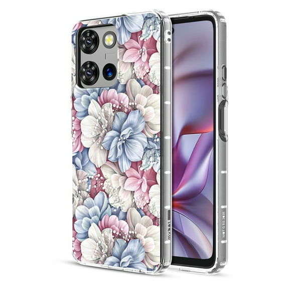 MyBat Pro Mood Series Case (with Diamonds) for Motorola Moto G 5G (2025) - Floral Gems