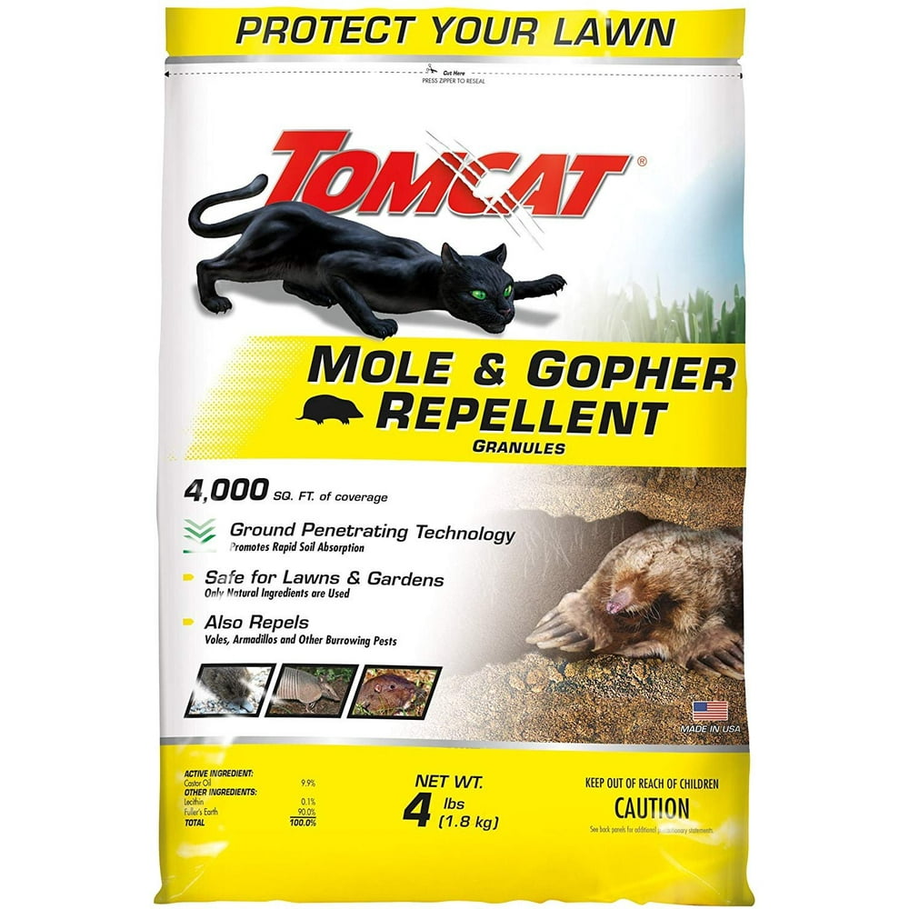 Tomcat 0373204 Mole and Gopher Repellent Granules, Safe for Lawns and