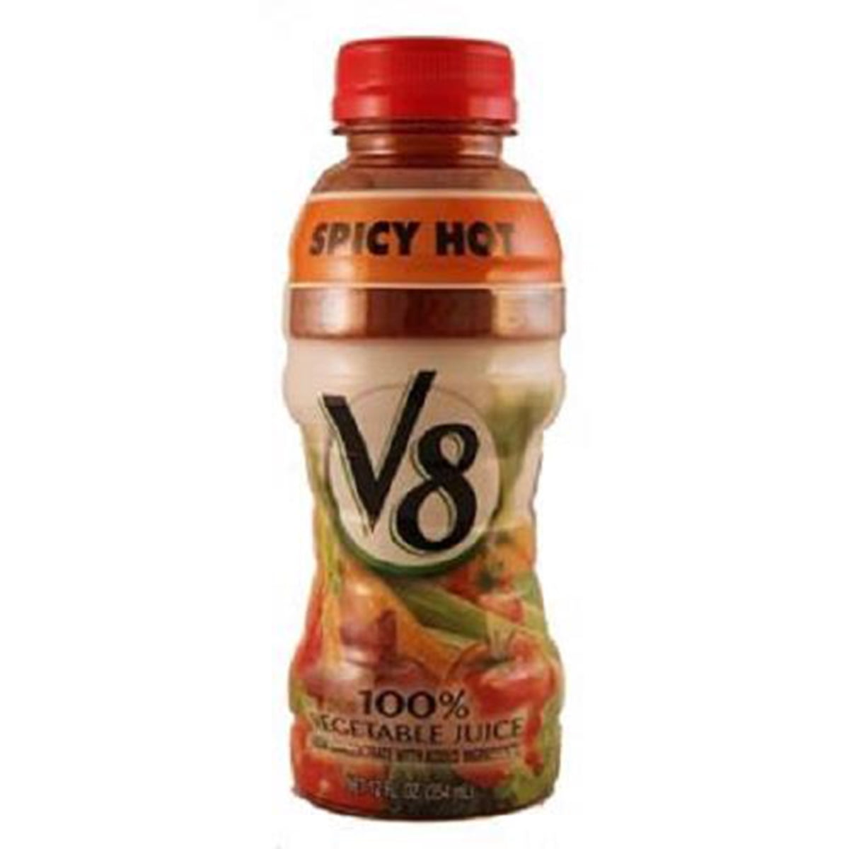 V8 Spicy Hot 100% Vegetable Juice, 12 oz - 12 Count - Walmart.com