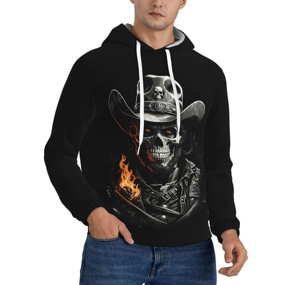 Skull Hoodie Men Unisex 3d Fleece Hooded Sweatshirt X-Small