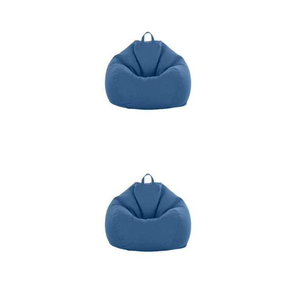 Sofá Puff Cateissary tela 2piezas azul