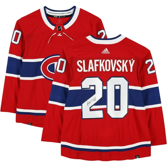 Juraj Slafkovsky Montreal Canadiens Autographed Red Adidas Authentic Jersey - Fanatics Authentic Certified