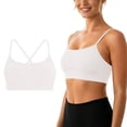 thumbnail image 7 of Sports Bra for Women JIANLAI Women's Thin Strap Padded Sports Bra Everyday Basic Scoop Neck Workout Crop Bra, 7 of 7