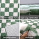 thumbnail image 4 of Alfombra FALARK a cuadros para dormitorio, 120 x 180 cm, color verde salvia y blanco, 4 of 8