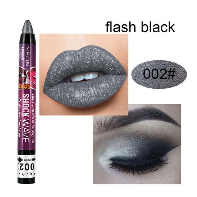Teissuly Lip Gloss Lipstick Pen Eyeshadow Stick Shiny 2-In-1 Set Easy To Color 12 Colors Teissuly WER202401223558