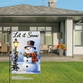 thumbnail image 3 of JOOCAR Let it Snow Snowman Garden Flag for Winter Christmas Home Outdoor Garden Yard Door Decor 12x18 inch, 3 of 5