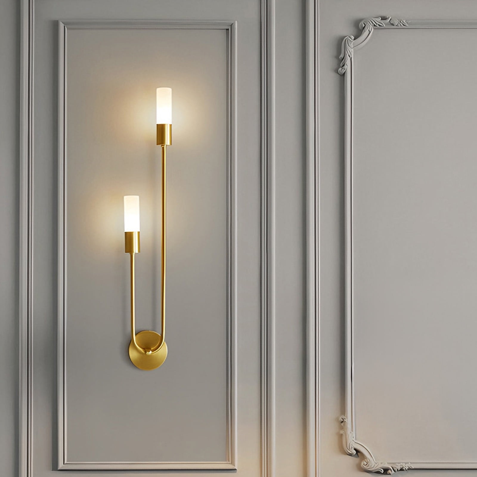 DZQMTKX Modern Wall Sconce, Hardwired LED Wall Light Fixture, Up Down Lighting for Bedroom Living Room Corridor, Warm Glow