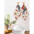 thumbnail image 2 of Red Tulip Flowers Kitchen Dish Towels for Drying Dishes Set of 2, Spring Floral Vintage Drum Country Yellow Waffle Weave Microfiber Hand Tea Bathroom Towels Quick Dry & Absorbent Towel 12x12, 2 of 7