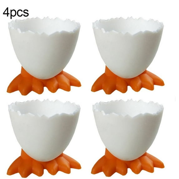 1/2/4Pcs Cute Boiled Opener Cooking Tool Separator Eggs Container Egg Cup Holder Kitchen Supplies 4PCS