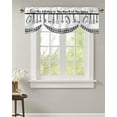 thumbnail image 2 of Kitchen Utensils Plaid Short Window Curtain Adjustable Tie Up Valance for Living Room Kitchen Window Drapes, 2 of 6