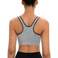thumbnail image 6 of FUTATA Women's Front Zipper Seamless Mesh Sports Bra, Wireless Post Surgery Bra Active Yoga Fitness Workout Jogging Running Yoga Bra, Push Up Sports Bra Tube Top With Removable Pads, 6 of 7