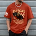 thumbnail image 2 of Ramiter 4th of July Shirts for Men American Flag 1776 Graphic Tees Casual Cap Sleeve USA Patriotic Tops(Red,XL), 2 of 5