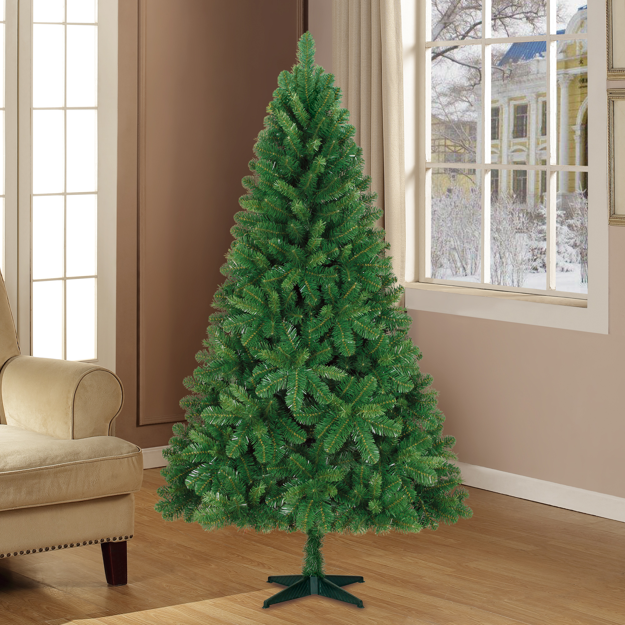 Holiday Time Unlit Spruce Christmas Tree 6.5 ft, Green 192072500066 eBay