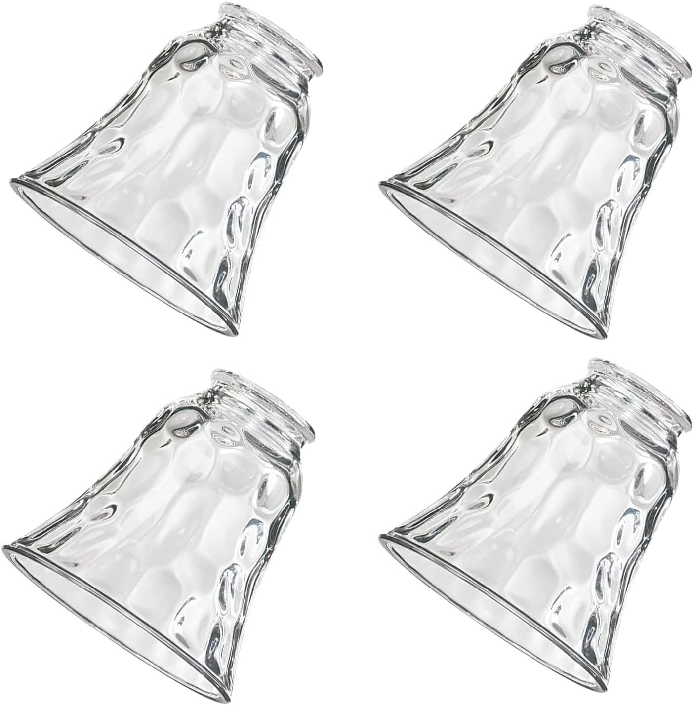 Glass Shade Replacement for Light Fixtures 4 Pack Ceiling Fan Light Covers Frosted Opal Color