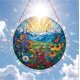 thumbnail image 2 of Atrapasueños acrílico con forma de rompecabezas para ventana – Decoración de jardín con vidrieras y coloridos diseños para colgar en interiores o exteriores., 2 of 5