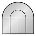 thumbnail image 6 of Kate and Laurel Solei Modern Metal Windowpane Arch Mirror, Black, 30 x 30, Minimal Iron Traditional Window Wall Mirror with Simple Overlay and Sleek Frame, 6 of 8