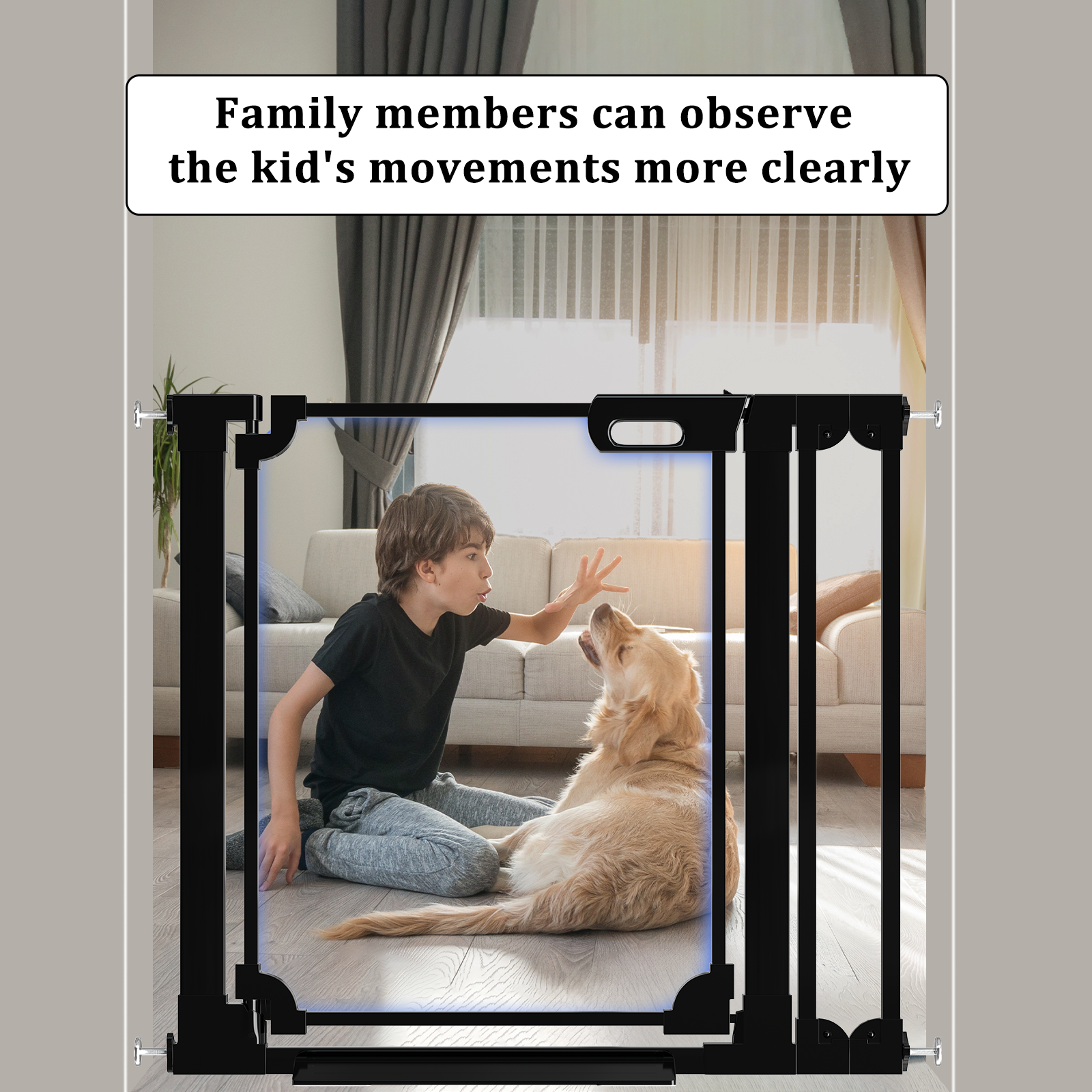 Fairy Baby Clear Acrylic Safety Gate, Black photo 8