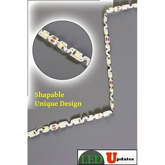 LEDupdates 16ft 2835 LED strip light tape light white flexible SHAPABLE Turn angle with UL power