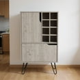 thumbnail image 2 of Homy Casa Kitchen Bar Cabinet with Wine Storage for Home Beverage Station, Gray, 2 of 9