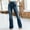 Blue#5, variant on GaThRRgYP Women's Pants $5,Fashion Ladys High Waisted Lacing Stretch Wide Leg Jeans Bell-Bottomed Pants