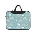 thumbnail image 2 of YFYANG 13 inch Universal Laptop Bag Oxford Cloth Laptop Sleeve, Multi-functional Cute Abstract Rainbow Texture Notebook Computer Messenger Bag Handbag, 2 of 8