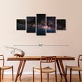 thumbnail image 3 of Elephant Stock Milky Way System Wall Art - Horizontal Multi Panel Canvas - 5 Pieceliving Room Wall Decor - Photography Astronomy & Space Multi Panel - Black And Orange Decor - 80" x 36", 3 of 8