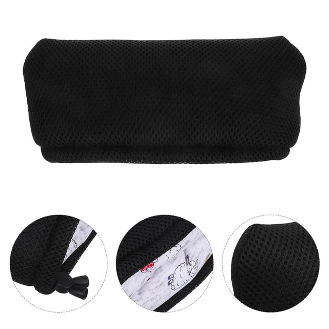 BESTYASH 2Pcs Washable Black Cotton Mesh Crutch Covers Soft Comfortable Underarm Padding