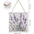 thumbnail image 2 of Zomyto 12x12 In Square Hanging Wood Sign Lavender Printed Wall Hanger Sign, 2 of 8