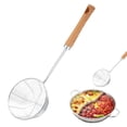 thumbnail image 2 of Kitchen Strainer Spoon 5.5In Stainless Steel with Wood Pattern Handle, Cooking Frying Draining, Slotted Spoon for Frying Oil Draining, A Stainless Steel Strainer, 2 of 4