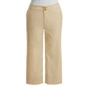 ME - Women's Cropped Pants with Lace-Up Detail