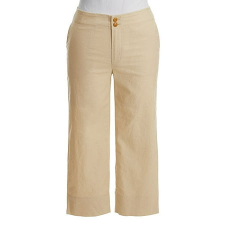 ME - Women's Cropped Pants with Lace-Up Detail