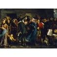thumbnail image 2 of Clément-Auguste Andrieux 14x11 Black Ornate Wood Framed Double Matted Museum Art Print Titled: The Tail in the Butcher's Shop in 1871 (1871), 2 of 5