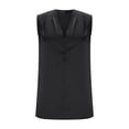 thumbnail image 3 of SEMPAI Womens Silk Satin Summer Tank Tops Sleeveless V Neck Pleated Camisole Shirts Casual Dressy Blouse with Button Decor, 3 of 4