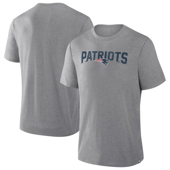 Men's Fanatics Heather Gray New England Patriots Pass Rush Tri-Blend T-Shirt