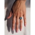 thumbnail image 3 of Vintage tanzanite engagement ring Emerald Cut tanzanite ring Silver gold plated ring Nature inspired Emerald Shaped ring June birthstone ring, 3 of 4
