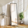 thumbnail image 2 of HOMCOM Full Length Mirror Standing Leaning Wall 64" x 21" Grey Wood Grain, 2 of 9