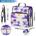 thumbnail image 3 of Haosy 3 Ring Zipper Binder with Shoulder Strap Waterproof Trapper Keeper 2 Inch D-Ring 500 Sheets Capacity, Retro Sunset Island Print, 3 of 8