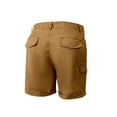 thumbnail image 5 of DYMADE Women's Summer Thin Workwear Solid Mid Waist Button Casual Cargo Shorts, 5 of 5