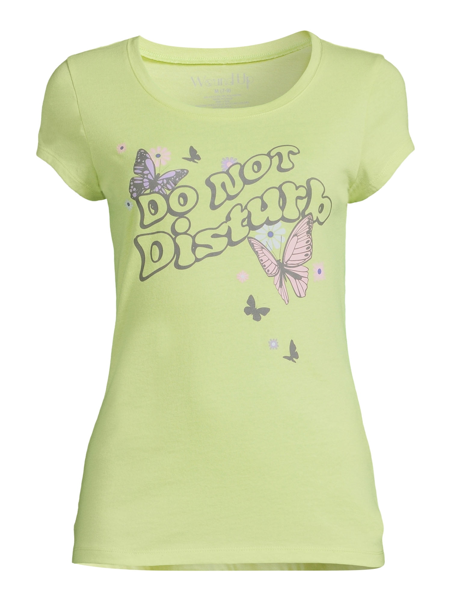 Wound Up Juniors Do Not Disturb Short Sleeve Graphic T-Shirt