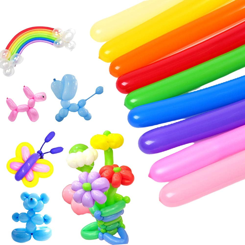 100/200PCS Mixed Color Long Latex Balloons Kids Magic Twist Flower Dog Making 